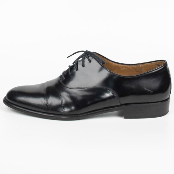 Mario Bruni Italian Men\'s Leather Lace Up Oxfords Shoes Black sz 8.5 main image 13